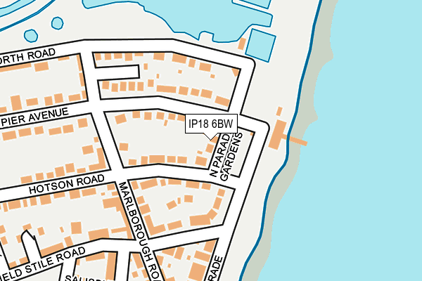 IP18 6BW map - OS OpenMap – Local (Ordnance Survey)