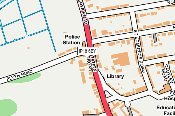 IP18 6BY map - OS OpenMap – Local (Ordnance Survey)