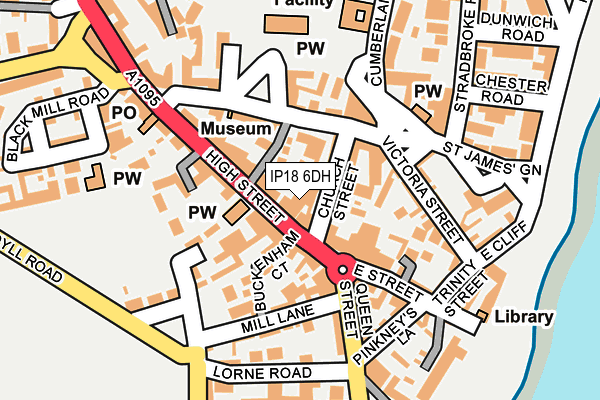 IP18 6DH map - OS OpenMap – Local (Ordnance Survey)