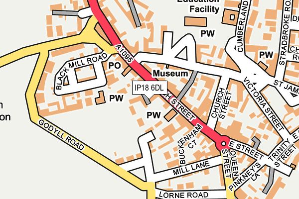 IP18 6DL map - OS OpenMap – Local (Ordnance Survey)