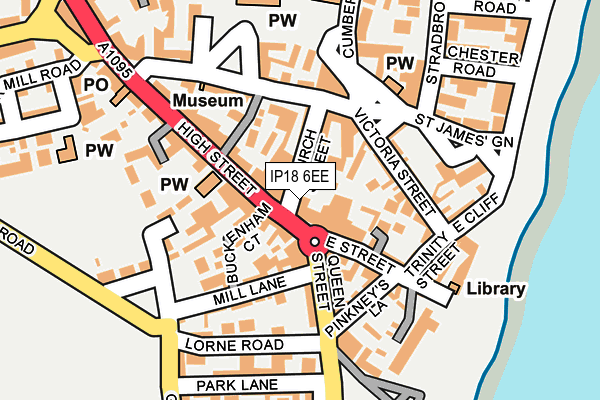 IP18 6EE map - OS OpenMap – Local (Ordnance Survey)