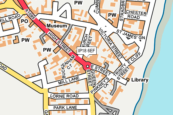 IP18 6EF map - OS OpenMap – Local (Ordnance Survey)