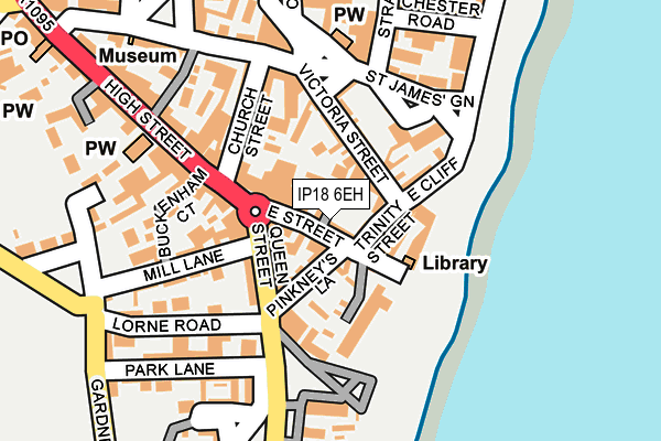 IP18 6EH map - OS OpenMap – Local (Ordnance Survey)