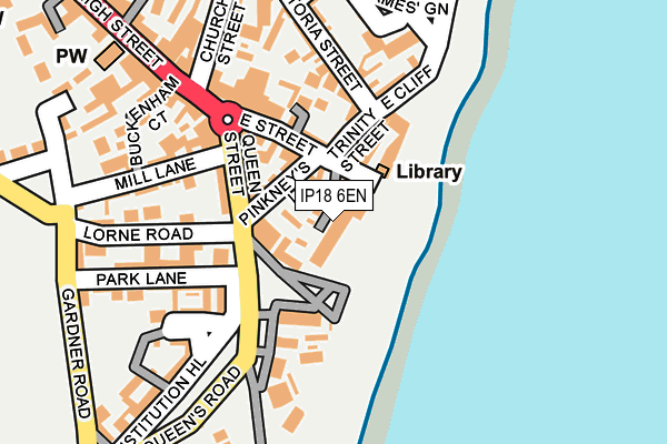 IP18 6EN map - OS OpenMap – Local (Ordnance Survey)