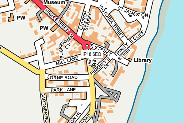 IP18 6EQ map - OS OpenMap – Local (Ordnance Survey)