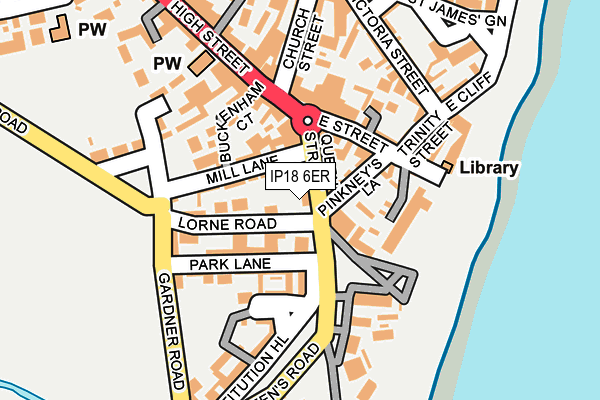IP18 6ER map - OS OpenMap – Local (Ordnance Survey)