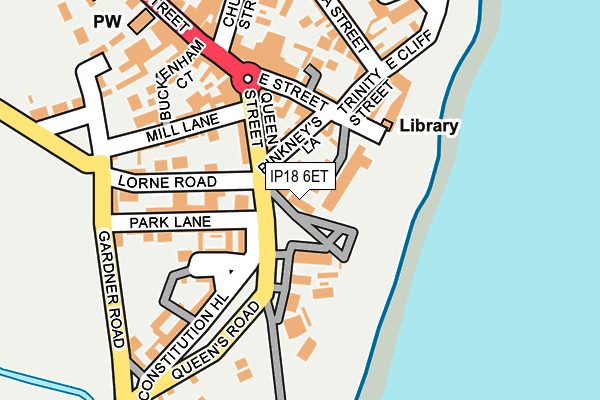 IP18 6ET map - OS OpenMap – Local (Ordnance Survey)