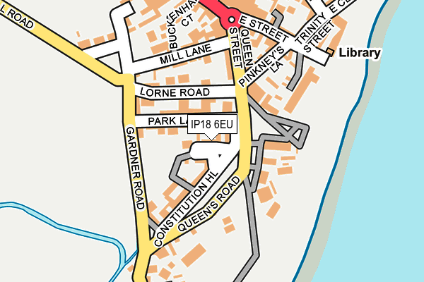 IP18 6EU map - OS OpenMap – Local (Ordnance Survey)