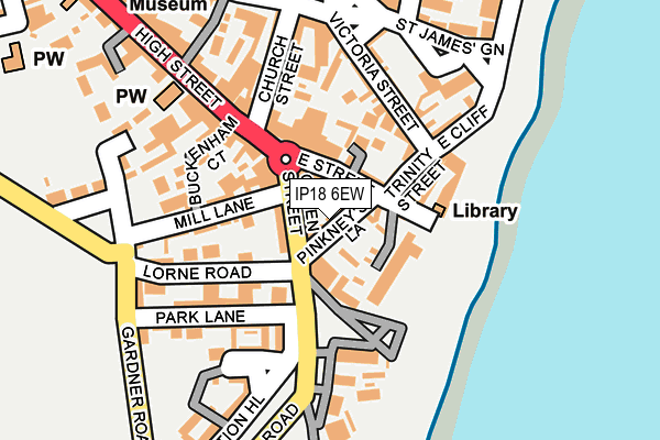 IP18 6EW map - OS OpenMap – Local (Ordnance Survey)
