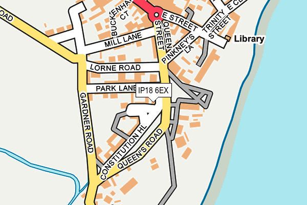 IP18 6EX map - OS OpenMap – Local (Ordnance Survey)