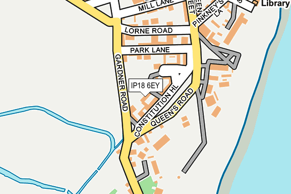 IP18 6EY map - OS OpenMap – Local (Ordnance Survey)