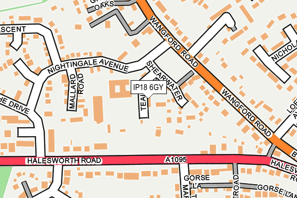 IP18 6GY map - OS OpenMap – Local (Ordnance Survey)