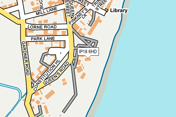 IP18 6HD map - OS OpenMap – Local (Ordnance Survey)
