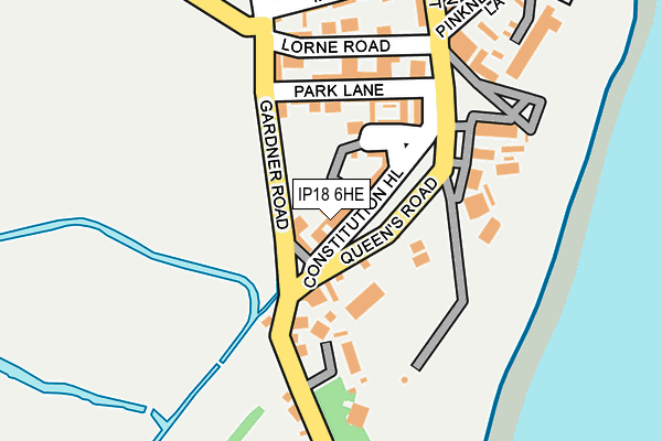 IP18 6HE map - OS OpenMap – Local (Ordnance Survey)