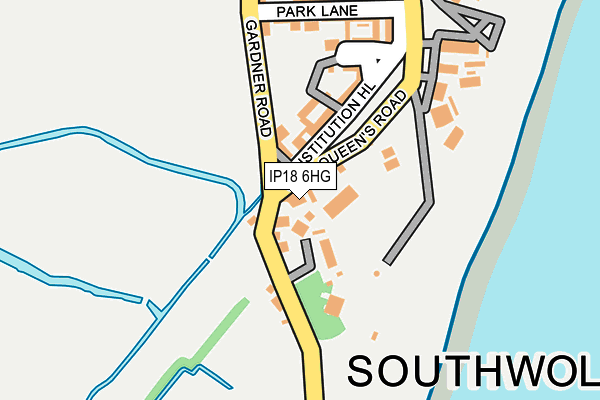 IP18 6HG map - OS OpenMap – Local (Ordnance Survey)