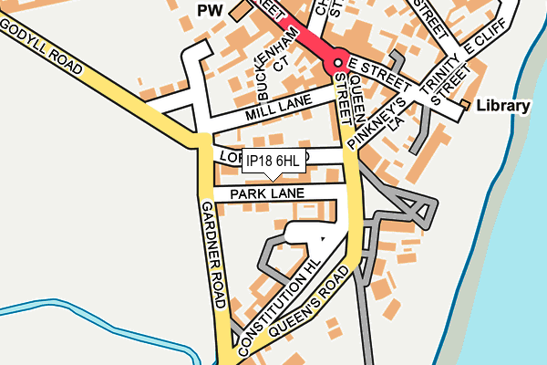 IP18 6HL map - OS OpenMap – Local (Ordnance Survey)