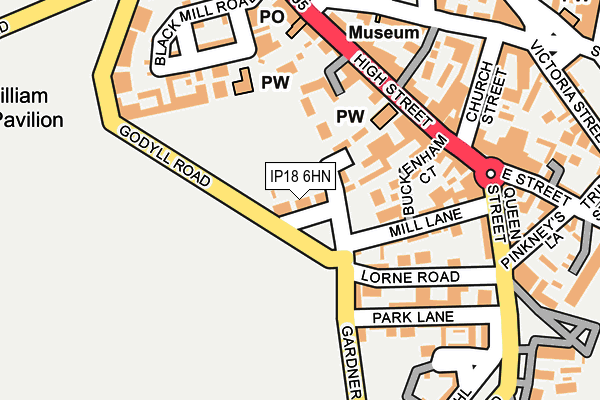 IP18 6HN map - OS OpenMap – Local (Ordnance Survey)