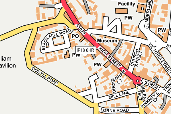 IP18 6HR map - OS OpenMap – Local (Ordnance Survey)