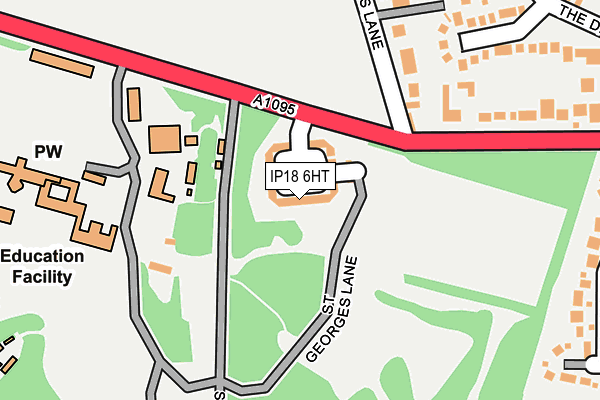 IP18 6HT map - OS OpenMap – Local (Ordnance Survey)