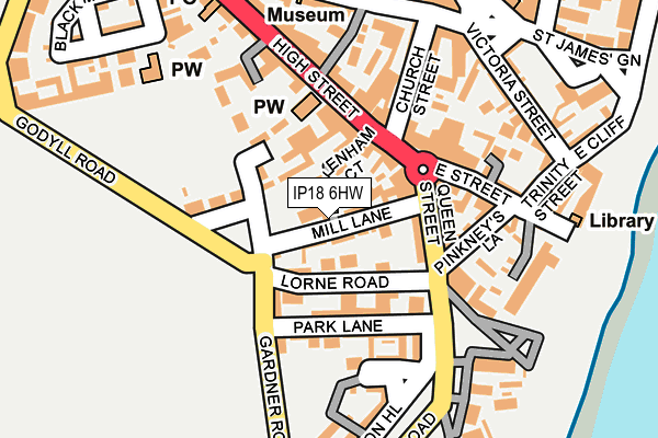 IP18 6HW map - OS OpenMap – Local (Ordnance Survey)
