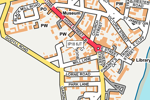 IP18 6JT map - OS OpenMap – Local (Ordnance Survey)