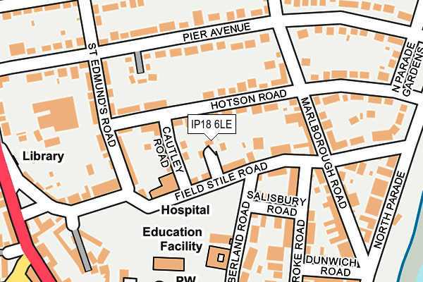 IP18 6LE map - OS OpenMap – Local (Ordnance Survey)