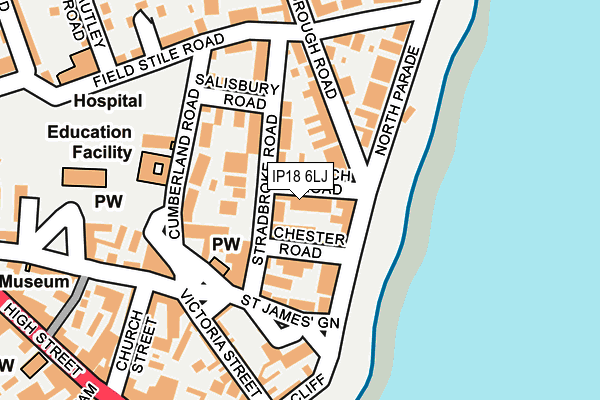 IP18 6LJ map - OS OpenMap – Local (Ordnance Survey)