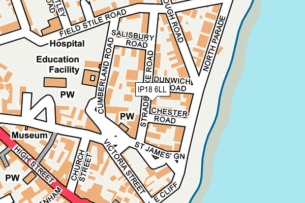 IP18 6LL map - OS OpenMap – Local (Ordnance Survey)