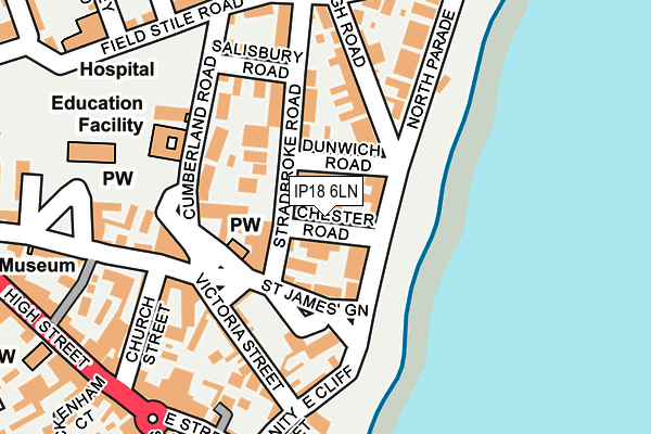 IP18 6LN map - OS OpenMap – Local (Ordnance Survey)