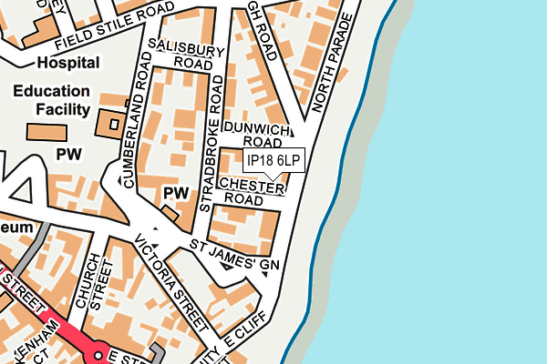 IP18 6LP map - OS OpenMap – Local (Ordnance Survey)