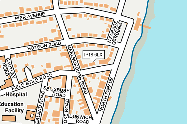 IP18 6LX map - OS OpenMap – Local (Ordnance Survey)