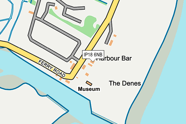 IP18 6NB map - OS OpenMap – Local (Ordnance Survey)