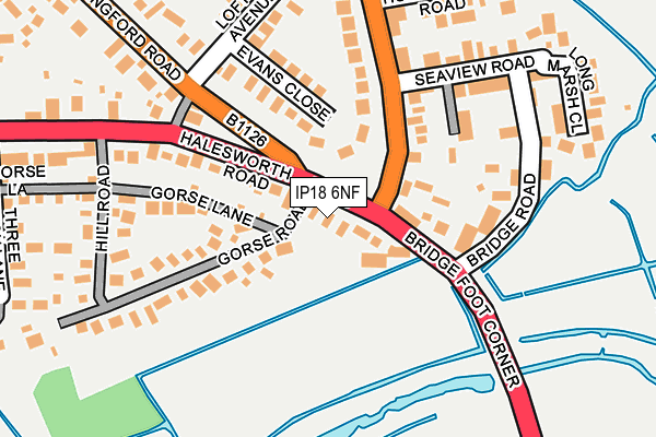 IP18 6NF map - OS OpenMap – Local (Ordnance Survey)