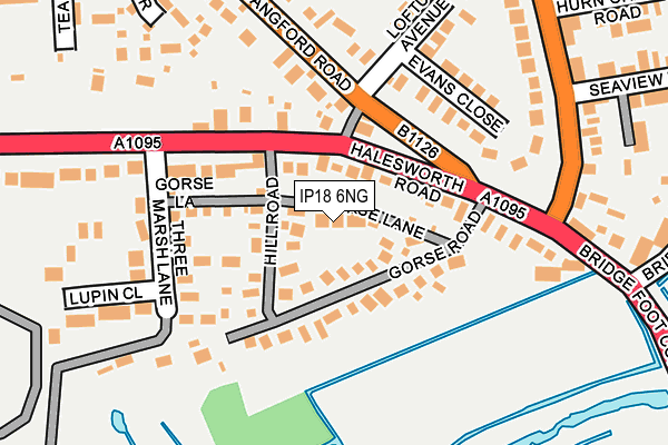 IP18 6NG map - OS OpenMap – Local (Ordnance Survey)