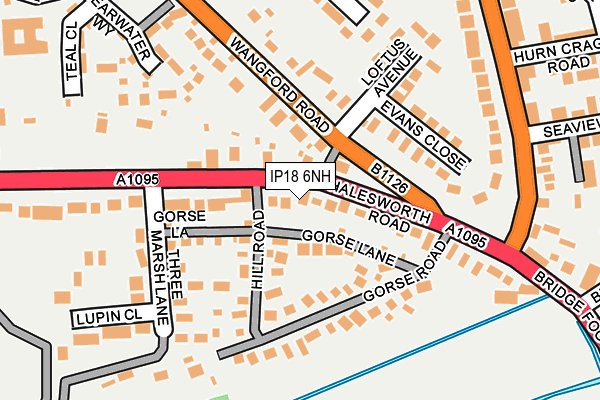 IP18 6NH map - OS OpenMap – Local (Ordnance Survey)