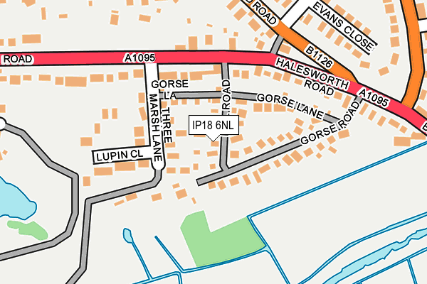 IP18 6NL map - OS OpenMap – Local (Ordnance Survey)
