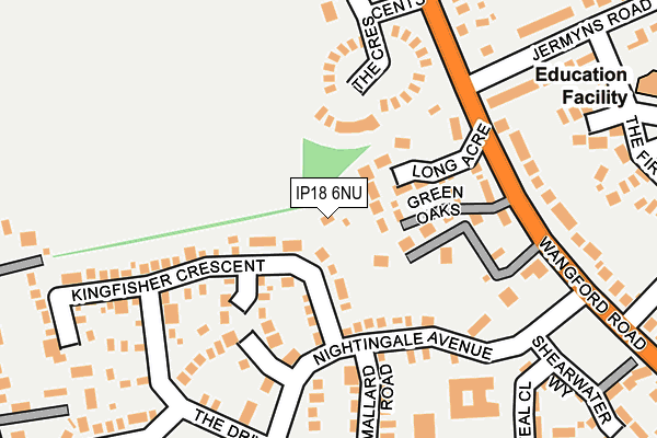 IP18 6NU map - OS OpenMap – Local (Ordnance Survey)