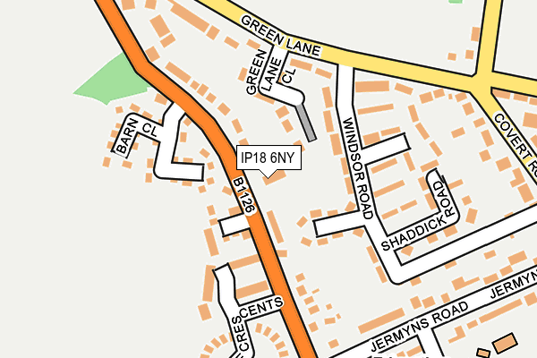 IP18 6NY map - OS OpenMap – Local (Ordnance Survey)