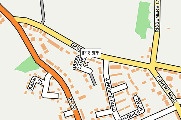 IP18 6PF map - OS OpenMap – Local (Ordnance Survey)