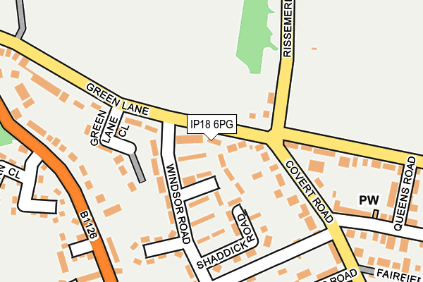 IP18 6PG map - OS OpenMap – Local (Ordnance Survey)