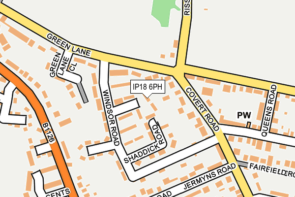 IP18 6PH map - OS OpenMap – Local (Ordnance Survey)