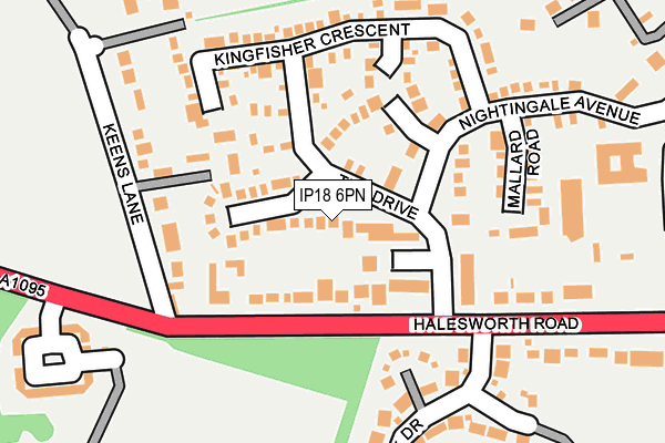 IP18 6PN map - OS OpenMap – Local (Ordnance Survey)