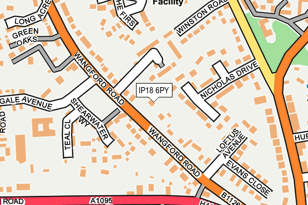 IP18 6PY map - OS OpenMap – Local (Ordnance Survey)