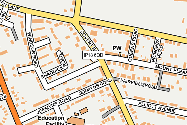 IP18 6QD map - OS OpenMap – Local (Ordnance Survey)