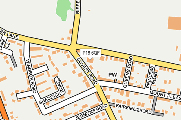 IP18 6QF map - OS OpenMap – Local (Ordnance Survey)