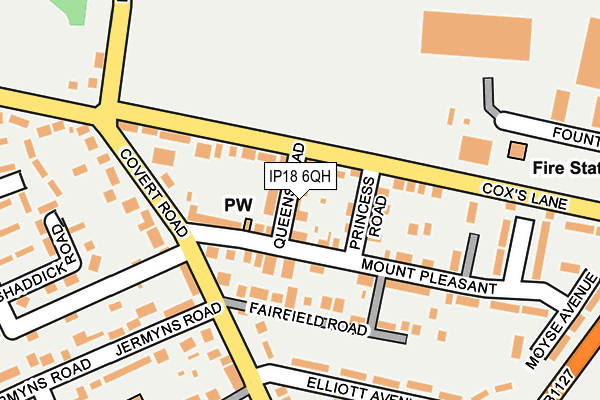 IP18 6QH map - OS OpenMap – Local (Ordnance Survey)