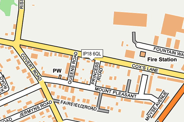 IP18 6QL map - OS OpenMap – Local (Ordnance Survey)