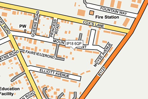 IP18 6QP map - OS OpenMap – Local (Ordnance Survey)