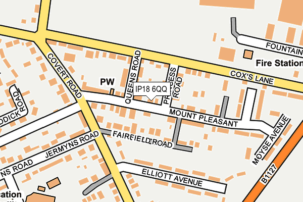 IP18 6QQ map - OS OpenMap – Local (Ordnance Survey)