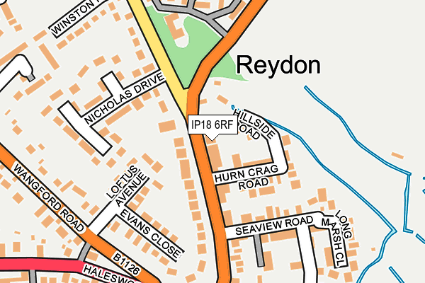 IP18 6RF map - OS OpenMap – Local (Ordnance Survey)